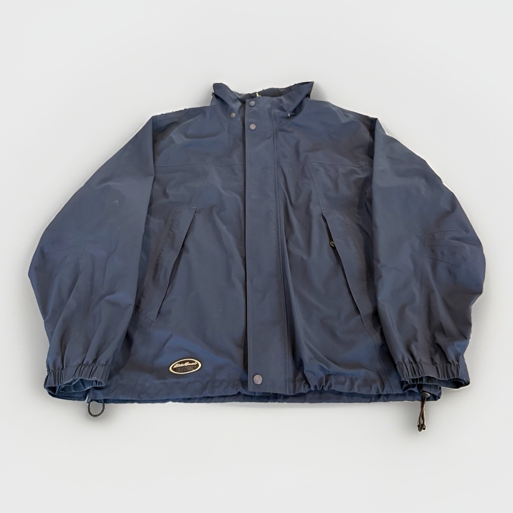 Vintage Eddie Bauer EBTEK Gore-Tex Jacket Men Large Blue Technical Shell Utility